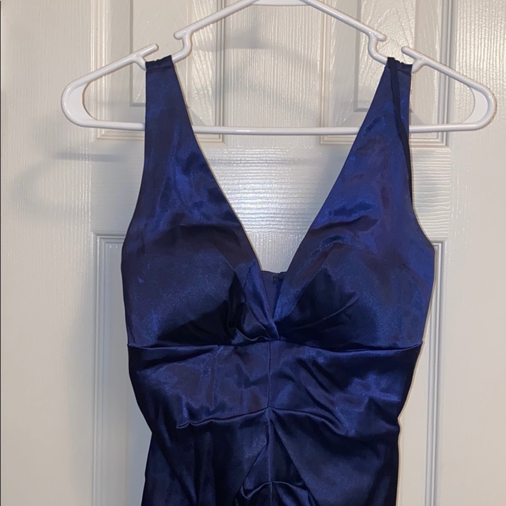 ONLY WORN ONCE! Dark Blue Arden B Ruched Dress